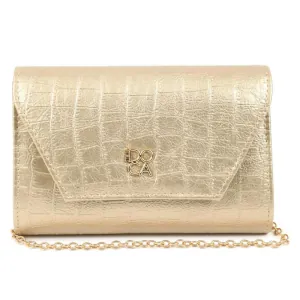 Women's envelope bag Doca 22097 gold 